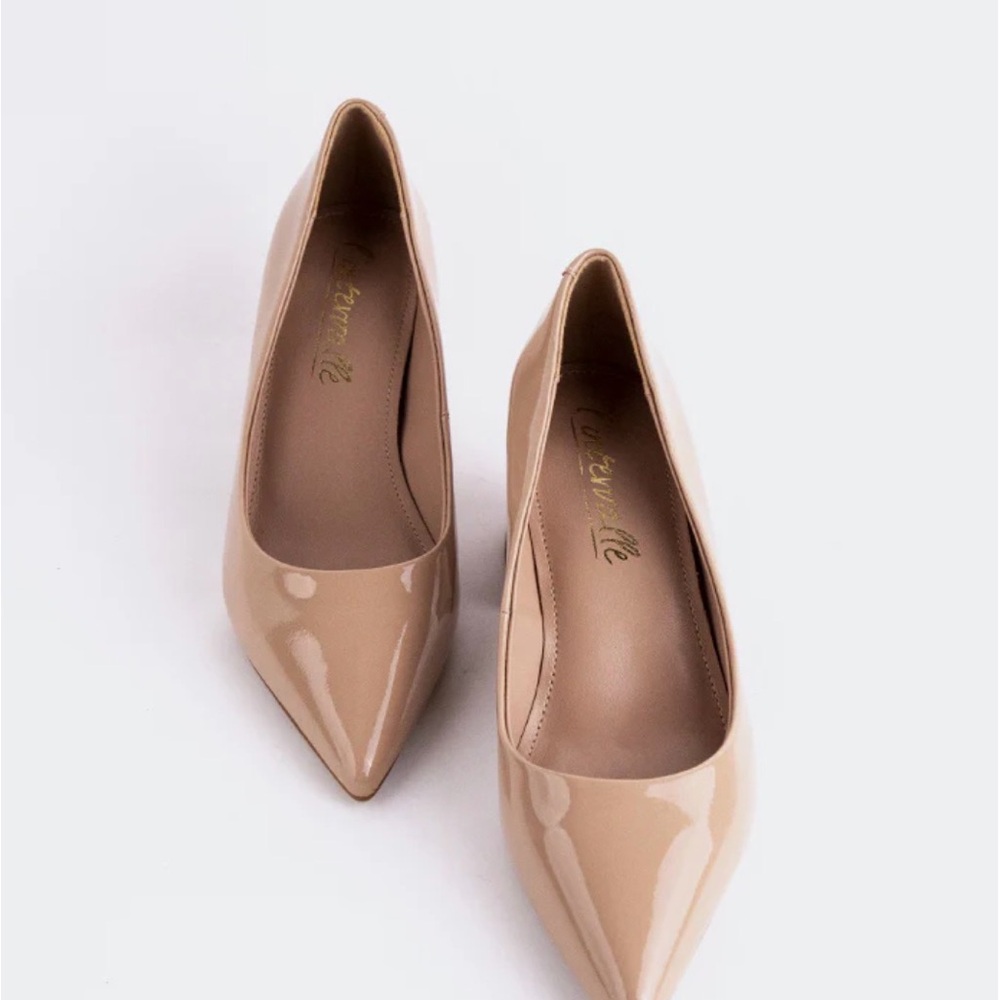L’Intervalle Nude Patent Leather Pumps (Handcrafted in Spain)